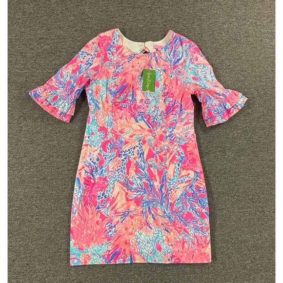 Lilly Pulitzer Dresses & Skirts - Lilly Pulitzer Dress Womens 8 Fiesta Stretch Dress Light Pascha Pink Aquadesiac‎